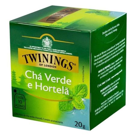 CHA TWININGS VERDE E HORTELA 10UN 20G