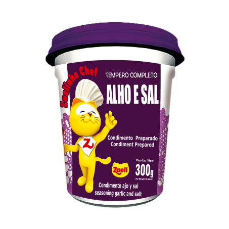 Tempero completo com alho e sal zaeli 300 g
