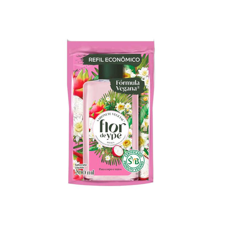 SABONETE LÍQUIDO FLOR DE YPE PITAYA SACHÊ 200ML