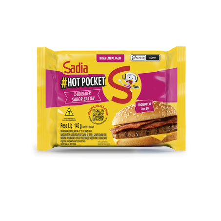 Hot Pocket Sadia X Buguer Bacon 145g 
