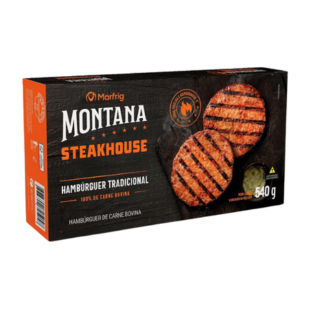 Hambúrguer Bovino Montana Steakhouse 540g