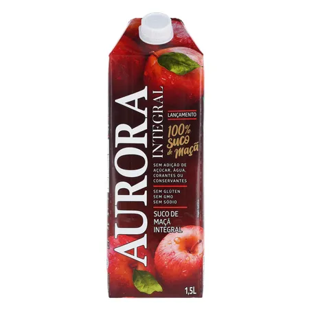 Suco Integral Maça Aurora Cx 1,5l