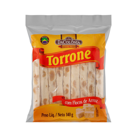 Torrone Dacolônia Com Flocos Pacote 140G