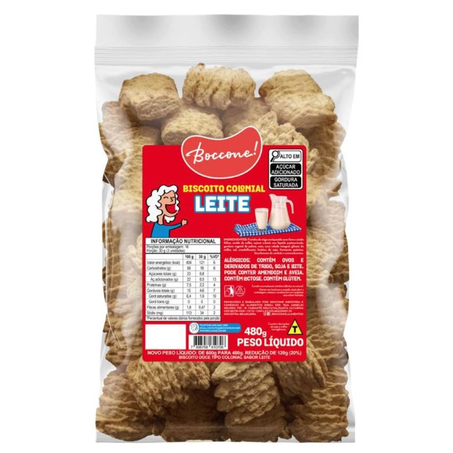 Biscoito Boccone Colonial Leite 480G
