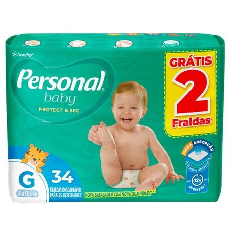 Fralda Personal Baby Protect & Sec G. Leve 34 Pague 32