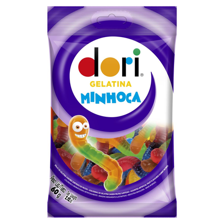 Bala Dori 60g - Gelatina - Minhoca