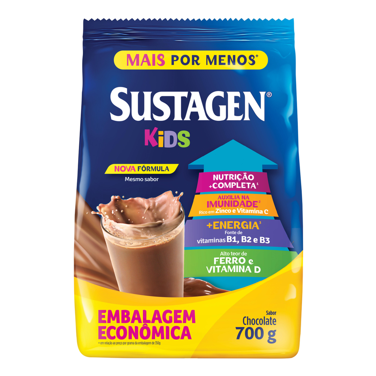 Composto Alimentar Sustagen Kids 700g - Chocolate - Sachê