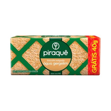 Biscoito Salgado Piraquê Água Gergelim 200G