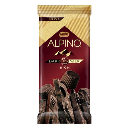 CHOCOLATE DARK MILK 51% CACAU RICH ALPINO