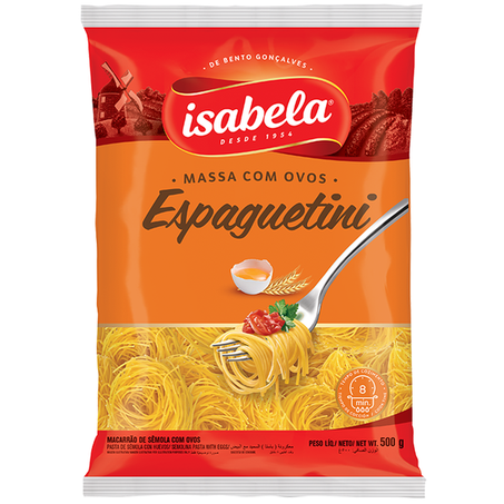 MASSA COM OVOS ISABELA ESPAGUETINI 500G