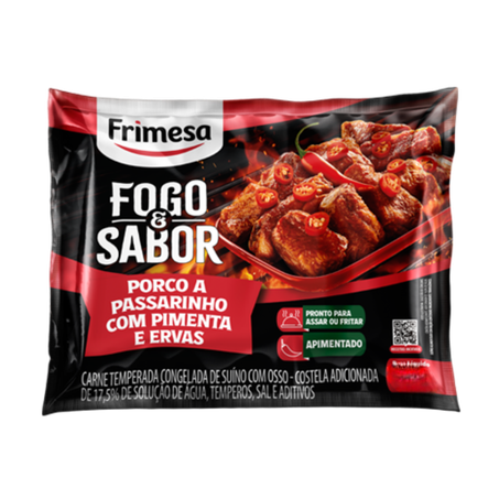 Porco a Passarinho Frimesa Fogo e Sabor Temperado Kg 
 cada emb com peso aprox 1kg