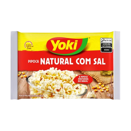 Pipoca popcorn c/ sal yoki 100g