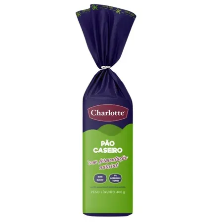 Pão Charlotte Caseiro Fermentação Natural Pacote 400g 
 