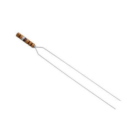 Espeto Grilazer Duplo 95cm 5mm Gr0205 Prata