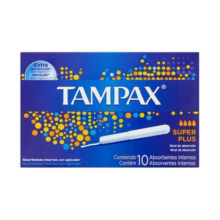 Absorvente tampax super plus com 10
