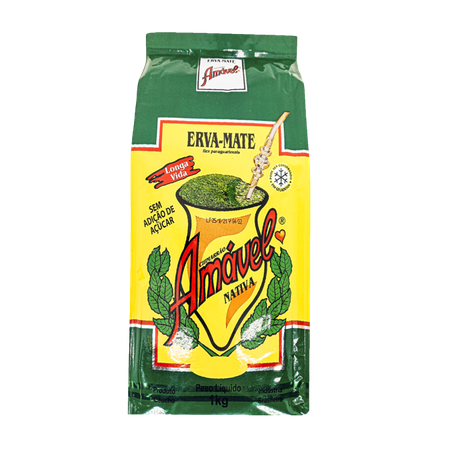 Erva Mate Amável Moída Grossa Nativa Pacote 1Kg 