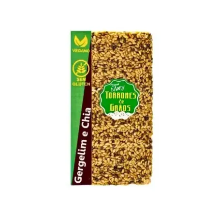 VEGANO TORRONE DE GERGELIM E CHIA 32G DONA MARY