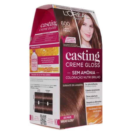Tinta Para Cabelo Creme Gloss Louro Escuro 600 Casting L'oréal 600LT 360-32