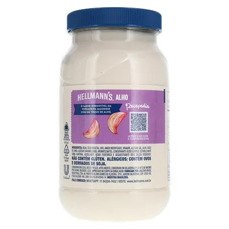 MAIONESE HELLMANNS SABORES AIOLI 500G 360-12