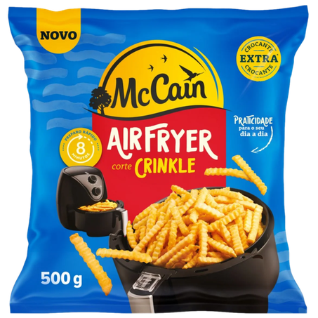 Batata Pré-Frita Crinkle Congelada Extracrocante Clássica McCain Pacote 500g
