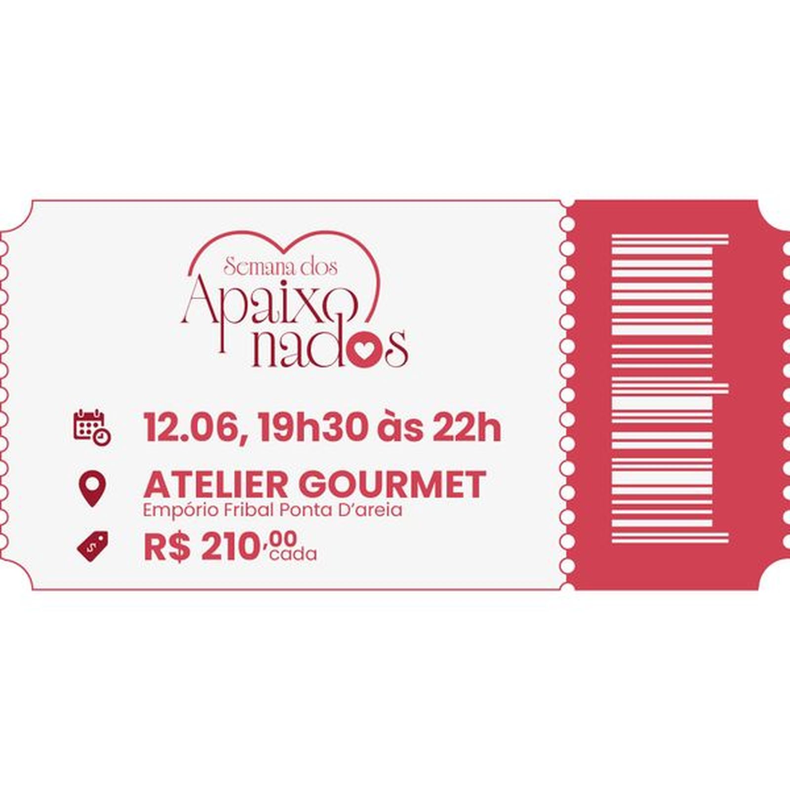 Ingresso Evento Uma Noite Para os Apaixonados - 1 Entrada