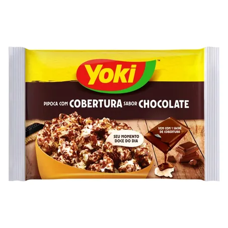 Pipoca de Microondas Yoki com Cobertura de Chocolate 160G