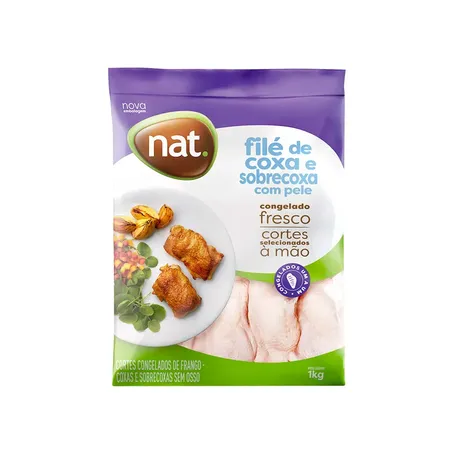 File de coxa e sobrecoxa nat 1kg iqf