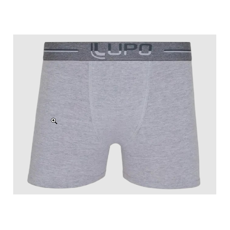CUECA LUPO ADULTO BOXER CINZA G R.00784-016