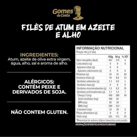 Filés de Atum com Alho em Azeite de Oliva 125g 360-1