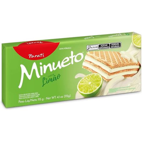 Wafer parati minueto limão pacote 81g