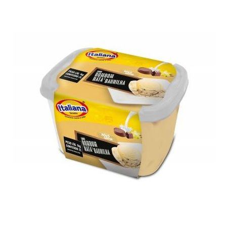 Sorvete bombom, nata e baunilha italiana 2l