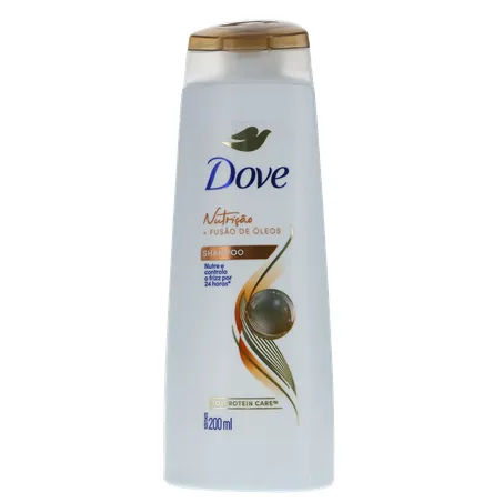 Shampoo Dove Nutrição + Fusão de Óleos Squeeze 200ml 360-1