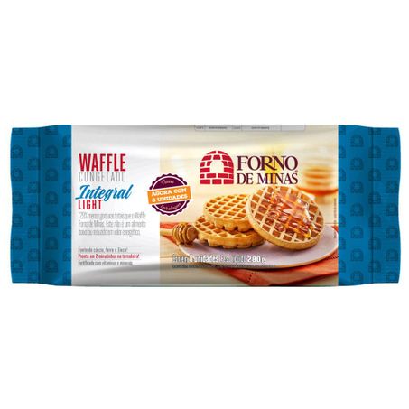 WAFFLE FORNO DE MINAS LIGHT INTEGRAL CONGELAD 280G