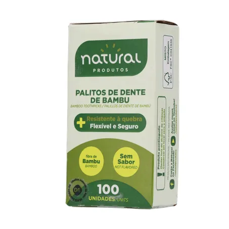 Palito dental natural bambu 100un 360-21