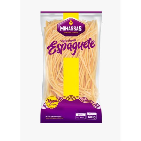Massa caseira espaguete congelada mi-massas 500g