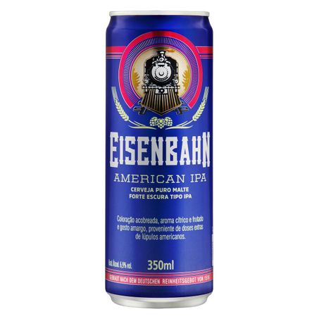 CERVEJA AMERICAN IPA PURO MALTE EISENBAHN LATA
