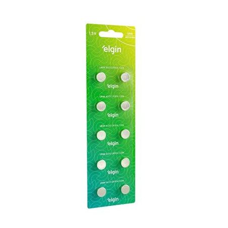 Bateria Elgin LR44 c/10un