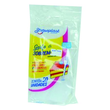 GARFO SOB STRAWPLAST FESTA DESCARTA BRANCO PCT.50UN