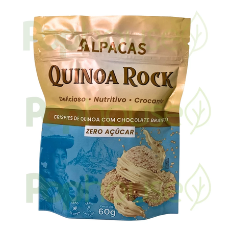 Crispy de Quinoa com Chocolate Branco Zero 60g  - Alpacas