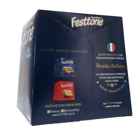 Panettone Duplo Chocolate Festtone 400G 360-7