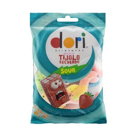 BALA DORI 60G GELATINA TIJOLO RECHEADO