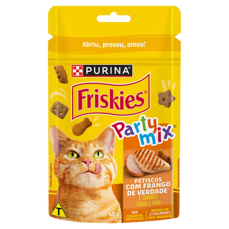 Petisco Friskies Party Mix 40g - Fígado e Peru