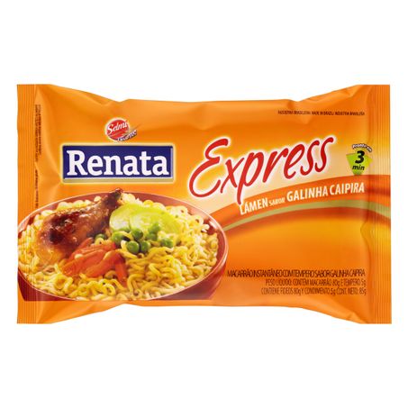 MACARRÃO INSTANTÂNEO LÁMEN GALINHA CAIPIRA RENATA EXPRESS