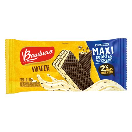 BISCOITO WAFER RECHEIO COOKIES 'N' CREME BAUDUCCO MAXI