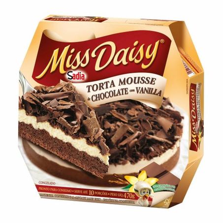 TORTA MOUSSE DE CHOCOLATE COM CREME VANILLA MISS DAISY