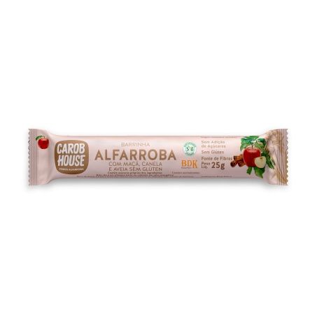 Barrinha Zero De Alfarroba com Maçã 25g  - Carob House