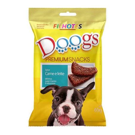 Bifinho Caes Doogs 50g Filhotes Carne e Leite