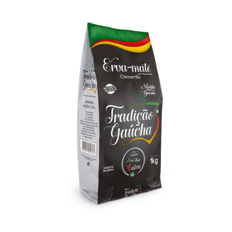 Erva Mate Valerio Tradição Gaúcha Moída Grossa Pacote 1Kg 