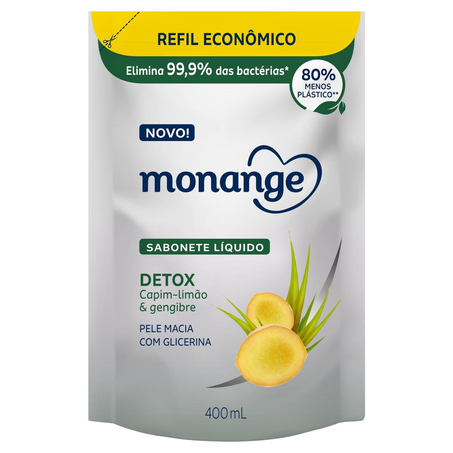 Sabonete Líquido Monange 400ml - Detox - Refil