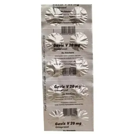 Gaviz V 20mg Omeprazol Strip com 10 Comprimidos